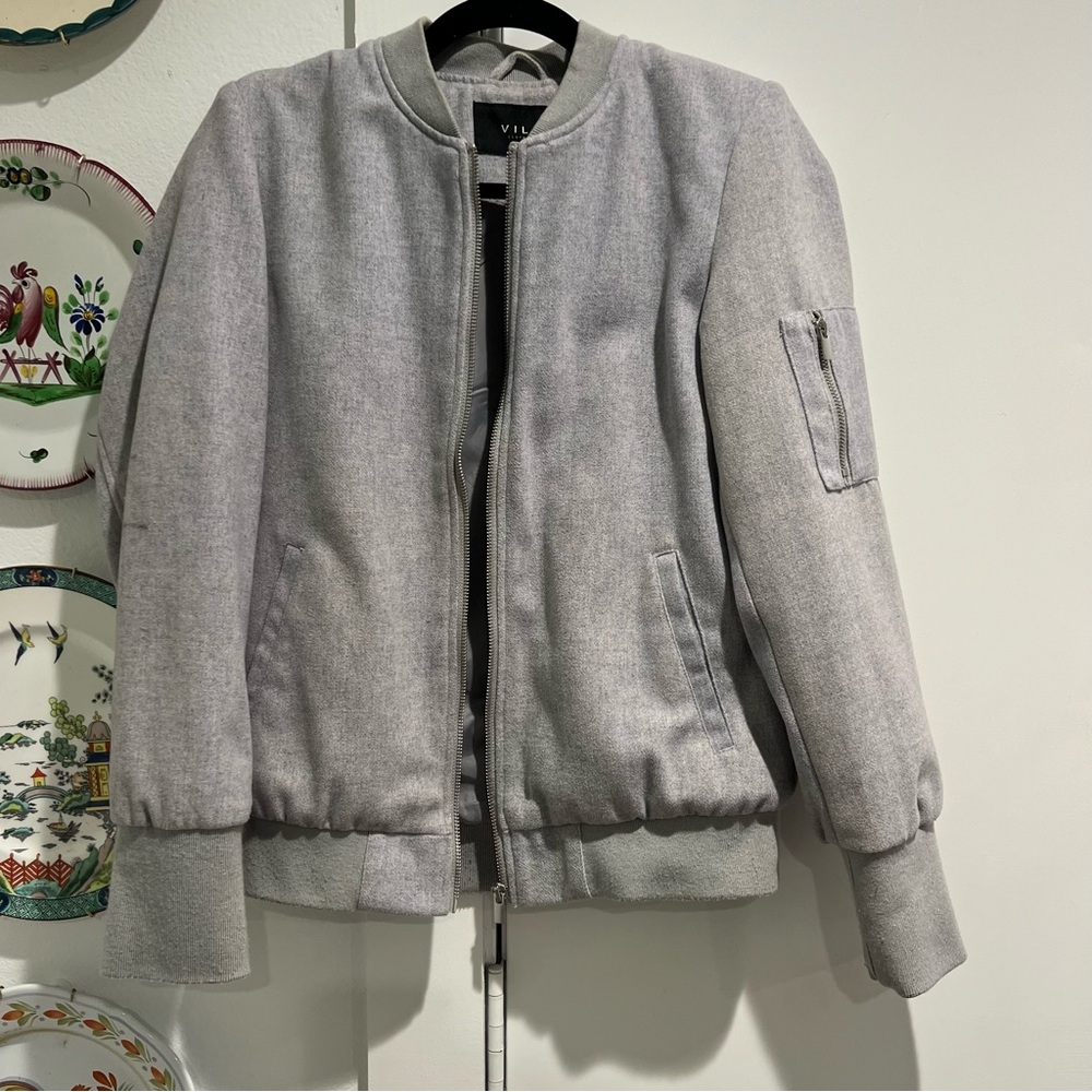 VILA Women’s Grey Bomber Jacket